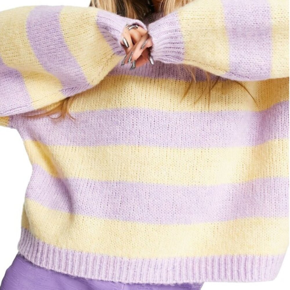Topshop Pastel Striped Sweater